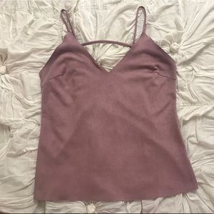 Suede mauve tank top